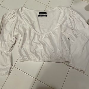Urban Outfitters Cropped Peasant Top